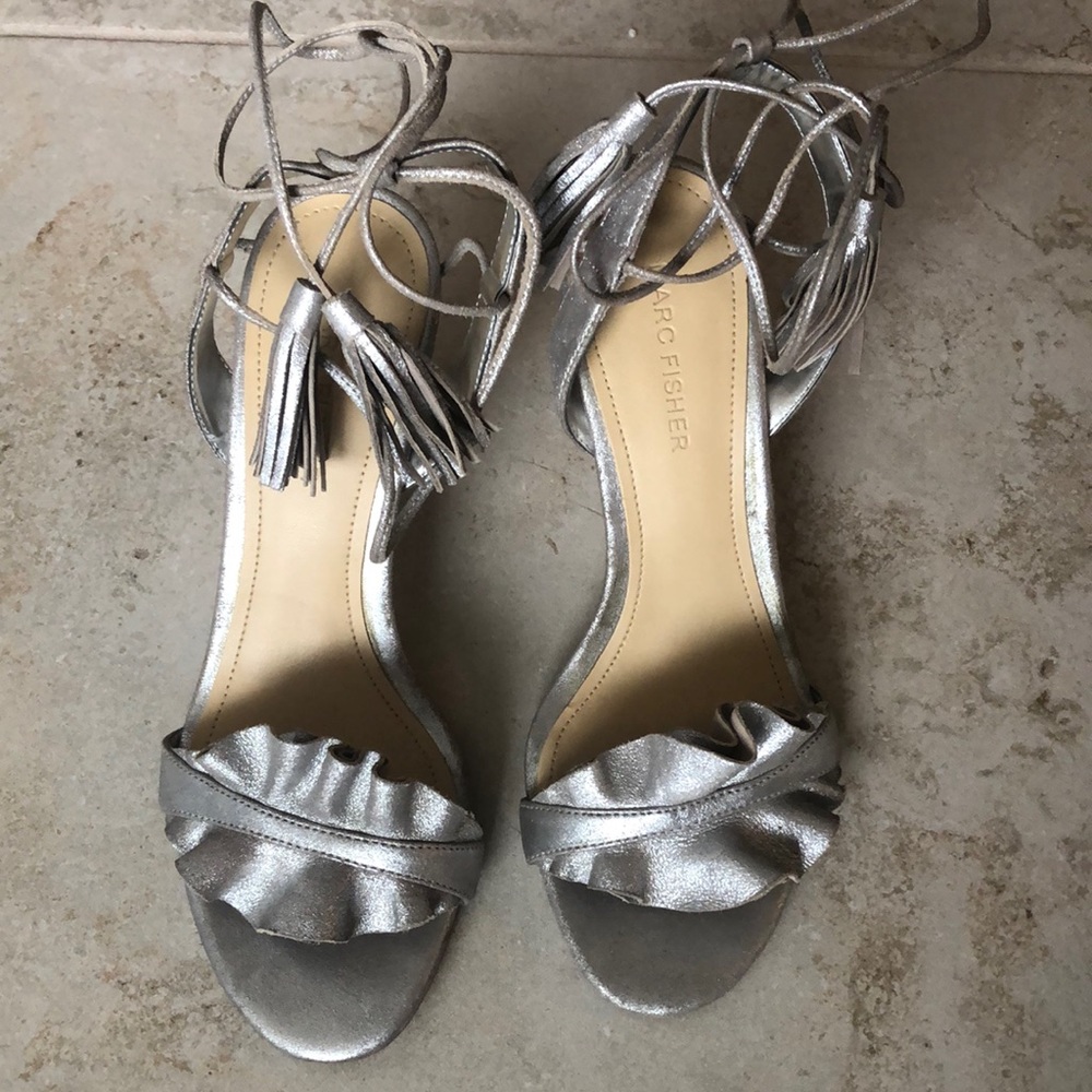 Silver Strap Heels - 7